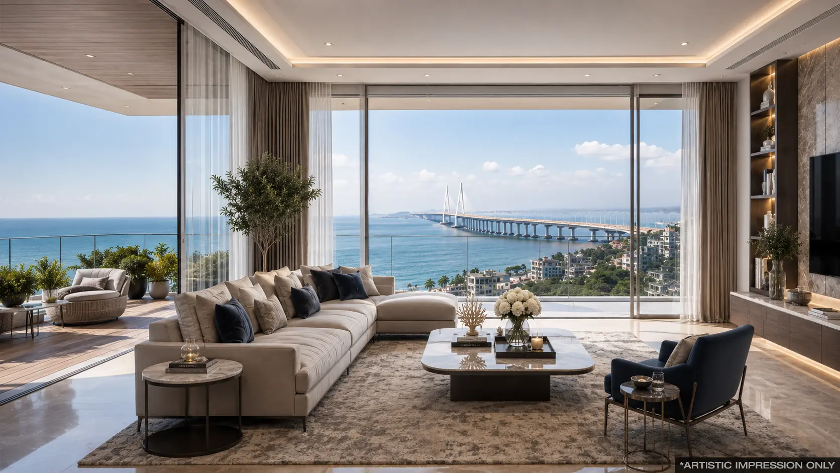 Godrej Bandra Bay — residence interior view
